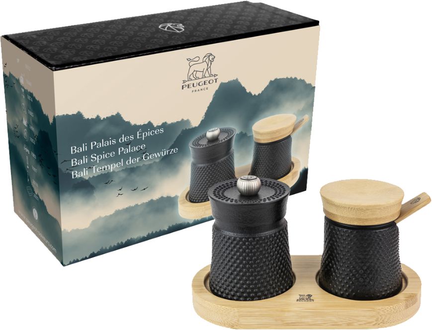 Peugeot - Bali 3" Cast Iron Black Pepper Mill And Salt Cellar (8cm) - 39967