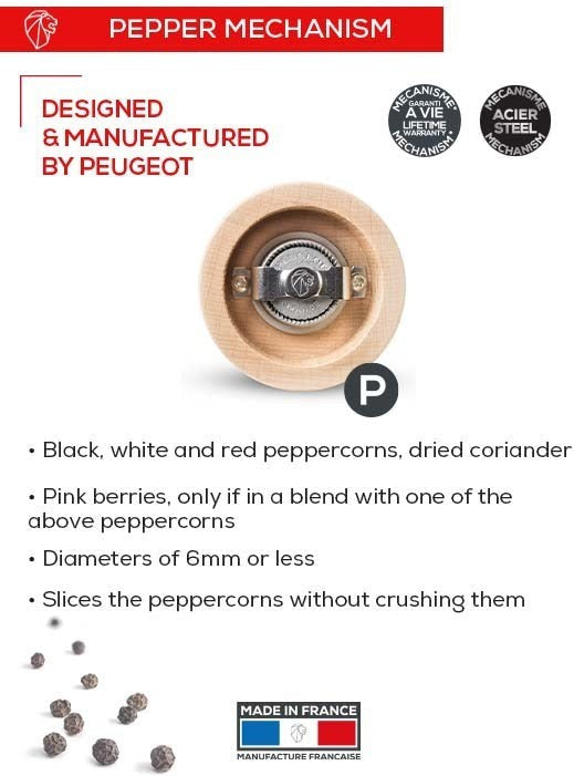 Peugeot - Bali Fonte 3" Cast Iron Black Pepper Mill (8cm) - 35402