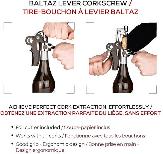 Peugeot - Baltaz 5.5" MaLever-Style Corkscrew with Foil Cutter - 200176