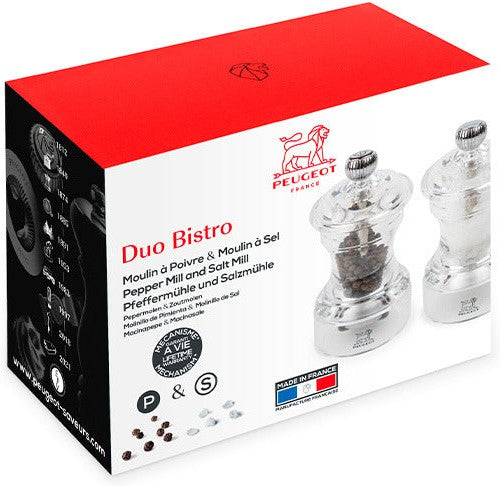 Peugeot - Bistro 4" Acrylic Salt & Pepper Mill, Pack of 2 (11cm) - 2/41687