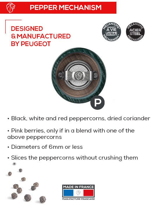 Peugeot - Bistro 4" Forest Green Salt Mill (10cm) - 42073