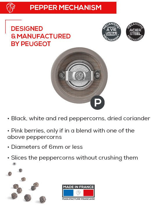Peugeot - Bistro 4" Smoked Grey Pepper Mill (10cm) - 42080