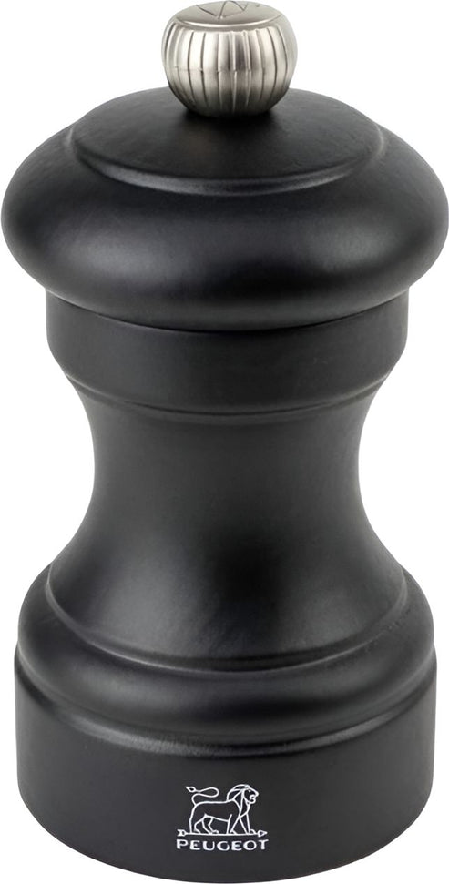 Peugeot - Bistro 4" Wood Matte Black Lacquer Pepper Mill (10cm) - 22730