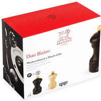 Peugeot - Bistro 4" Wood Natural /Black Salt & Pepper Mills, Pack of 2 (10cm) - 2/22594