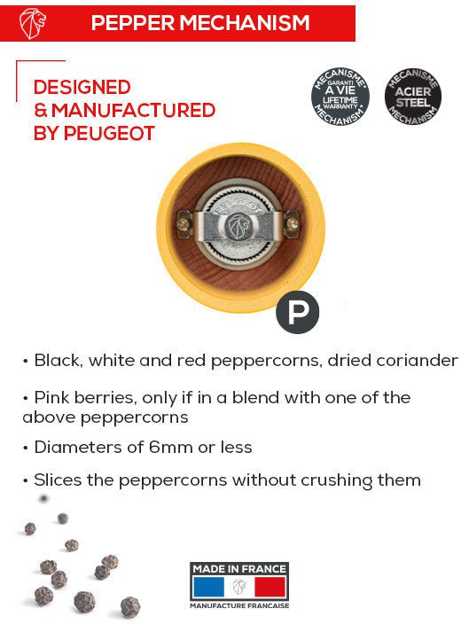 Peugeot - Bistro 4" Wood Safran Pepper Mill (10cm) - 42042