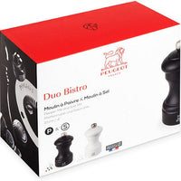 Peugeot - Bistro 4" Wood White/Black Salt & Pepper Mills, Pack of 2 (10cm) - 2/24291