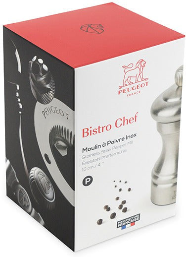 Peugeot - Bistro Chef 4" Stainless Steel Pepper Mill (10cm) - 33033