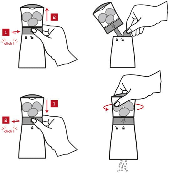 Peugeot - Daman 5.90" Acrylic/Stainless Steel Nutmeg Mill (15 cm) - 33088