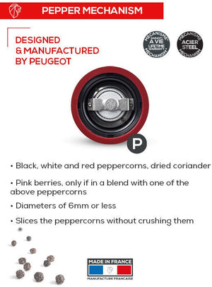 Peugeot - Daman Electric 7.08" Iridescent Black Pepper Mill (18 cm) - 43179
