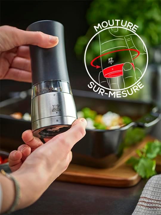 Peugeot - Daman Electric 7.08" Iridescent Black Salt and Pepper Mills (18 cm) - 2/43179