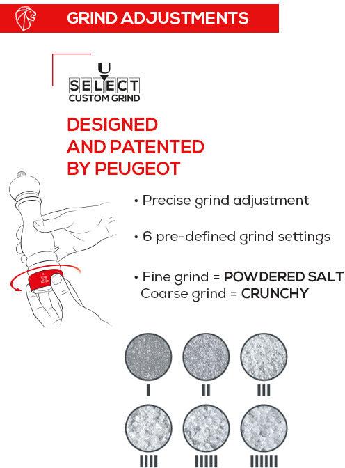 Peugeot - Daman u'Select Zirlion 6" Acrylic and Stainless Salt Mill - 2543400