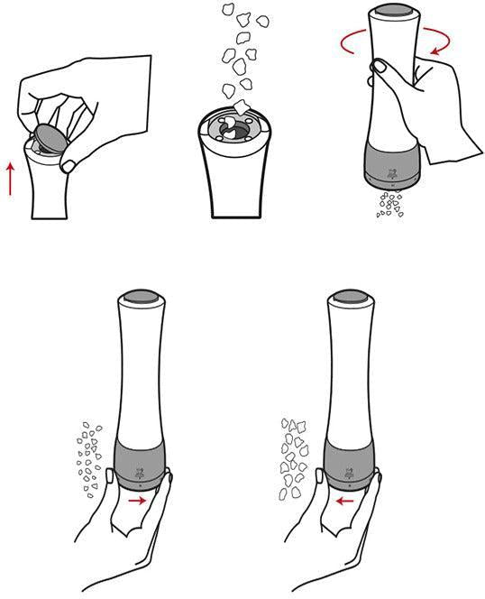 Peugeot - Daman u'Select Zirlion 8" Acrylic and Stainless Salt Mill - 2545800