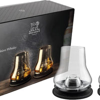 Peugeot - Duo Whisky Tasting Glasses with Black Bases, Whisky Atmosphere Gift Set - 266226