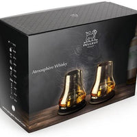 Peugeot - Duo Whisky Tasting Glasses with Black Bases, Whisky Atmosphere Gift Set - 266226