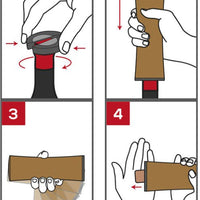 Peugeot - Elis Reverse 8.2" Rechargeable Black Corkscrew (21 cm )- 200824