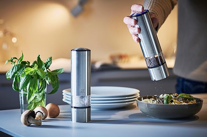 Peugeot - Elis Sense 7" Stainless/Acrylic Salt and Pepper Mills, Pack of 2 - 2/27162
