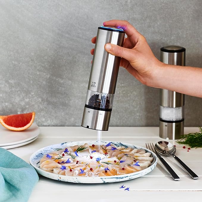 Peugeot - Elis Sense 7" Stainless/Acrylic Salt and Pepper Mills, Pack of 2 - 2/27162