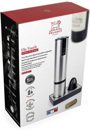 Peugeot - Elis Touch 10.5" Stainless Steel Rechargeable Corkscrew With Foil Cutter (27 cm ) - 200954