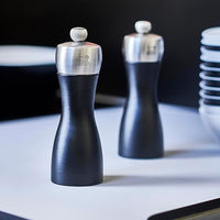 Peugeot - Fidji 5" Wood/Stainless Black Pepper and Salt Mills, Pack of 2 (12 cm) - 2/21283