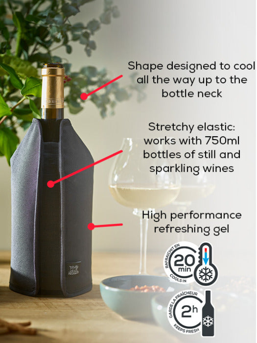 Peugeot - Frizz 9" Gray Bottle Cooling Sleeve - 220341