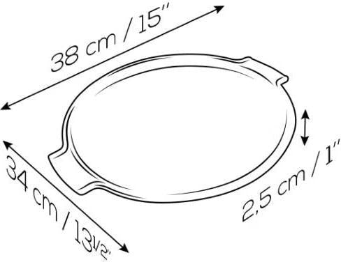 Peugeot - Grill to Table 15" Black Pizza Stone - 63054