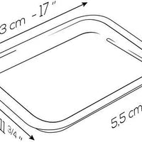 Peugeot - Grill to Table 17" Rectangular Ceramic Black Plancha Dish - 63030