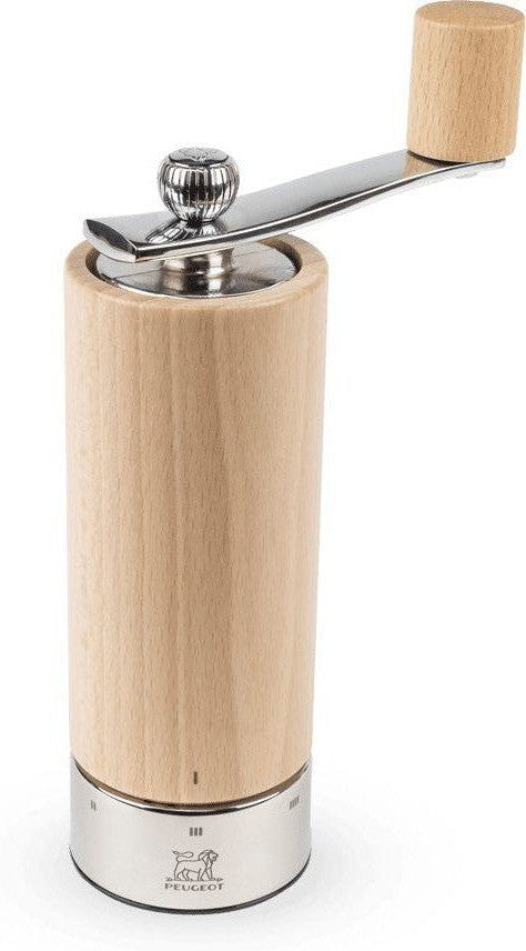Peugeot - Isen Natural Wood 7" Pepper Mill With Crank Handle (18 cm) - 37307