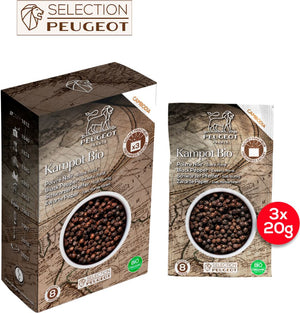 Peugeot - Kampot 3 x 20g Sachets of Cambodian Organic Black Pepper, Pack of 3 - 42462