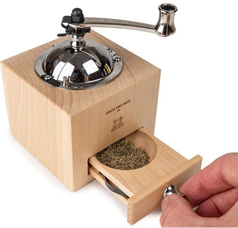 Peugeot - Le Moulin d'Olivier Roellinger 5" Natural Wooden Pepper Mill with Handl (11cm) - 43407