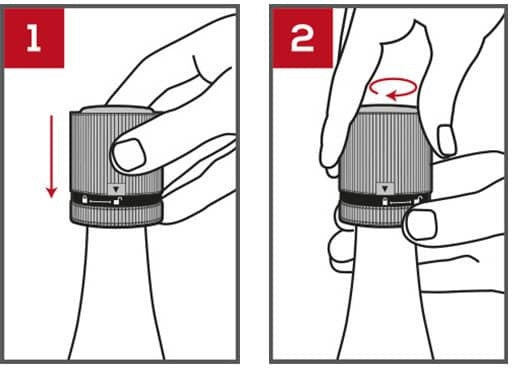 Peugeot - Line 2.16" Aluminium Cork/Bottle Stopper for Sparkling Wines - 210809