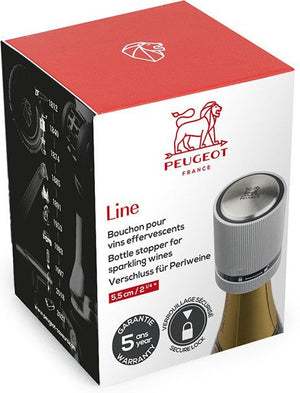 Peugeot - Line 2.16" Aluminium Cork/Bottle Stopper for Sparkling Wines - 210809