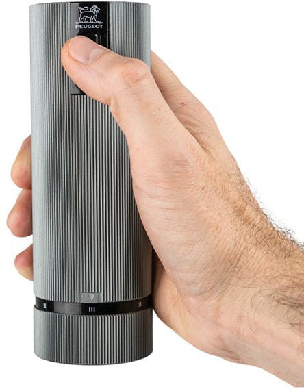 Peugeot - Line Electric 6" Carbon and Aluminum Rechargeable Salt and Pepper Mills (15cm) - 2/43148