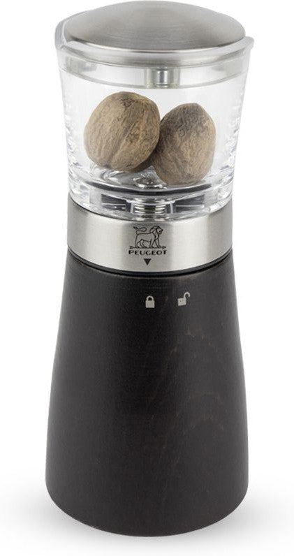 Peugeot - Madras 6" Wood/Stainless Steel Chocolate Nutmeg Mill (15 cm) - 33095