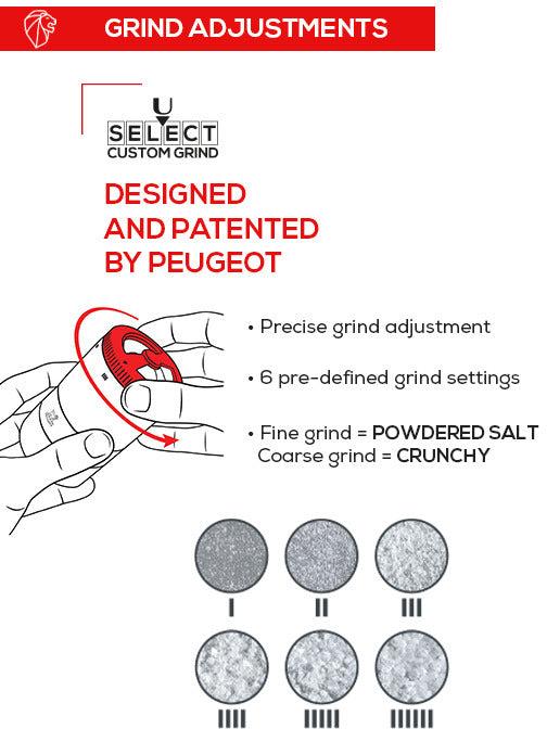 Peugeot - Maestro Salt Bar u'Select Salt Mill with 3 Jars, 3 Salt Varieties, 1 Erasable Marker and 1 Booklet - 46996