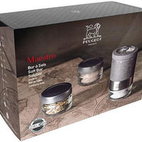 Peugeot - Maestro Salt Bar u'Select Salt Mill with 3 Jars, 3 Salt Varieties, 1 Erasable Marker and 1 Booklet - 46996