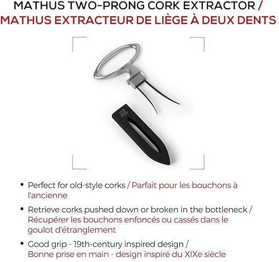 Peugeot - Mathus 4.3 Black Two-Prong Cork Extractor (11 cm) - 200251