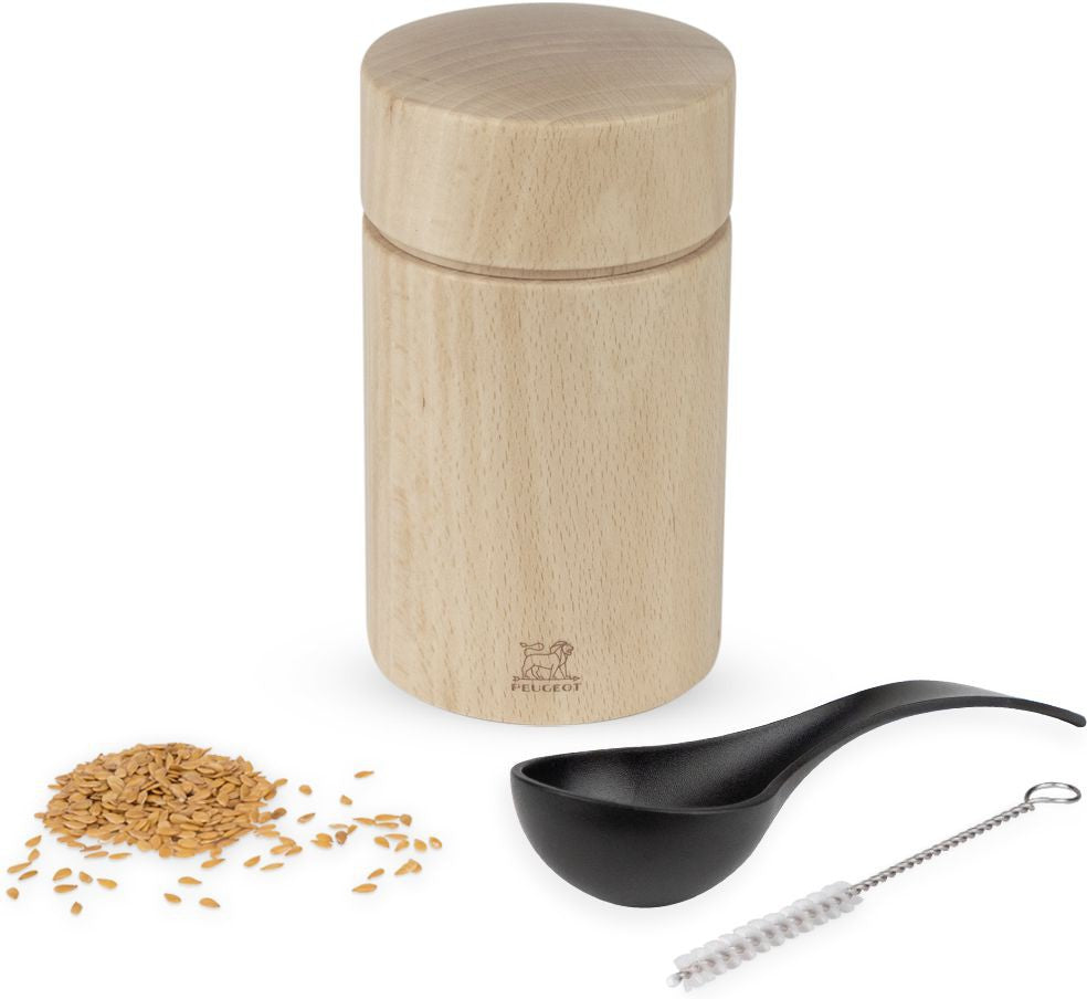 Peugeot - Naka 4" Natural Wooden Flax Seed/Nutmeg Mill (11 cm) - 37567