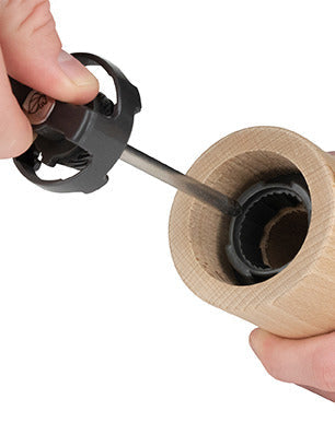 Peugeot - Naka 4" Natural Wooden Flax Seed/Nutmeg Mill (11 cm) - 37567