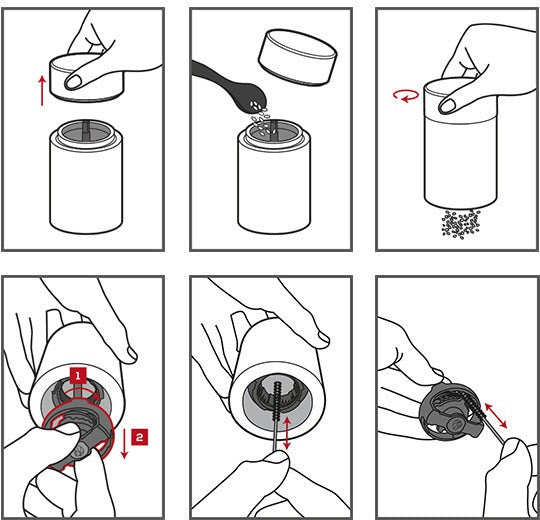 Peugeot - Naka 4" Natural Wooden Flax Seed/Nutmeg Mill (11 cm) - 37567