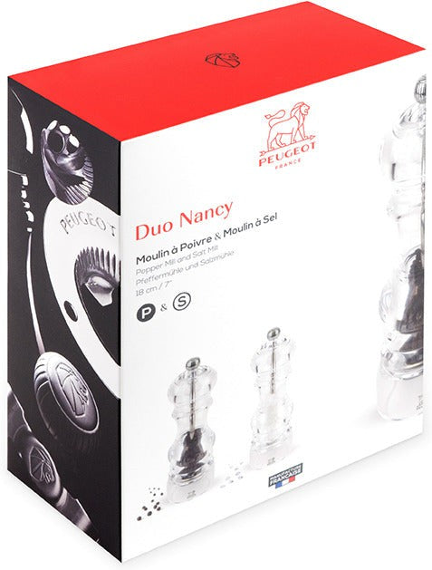 Peugeot - Nancy 7" Acrylic Pepper And Salt Mill, Pack of 2 (18cm) - 2/900818