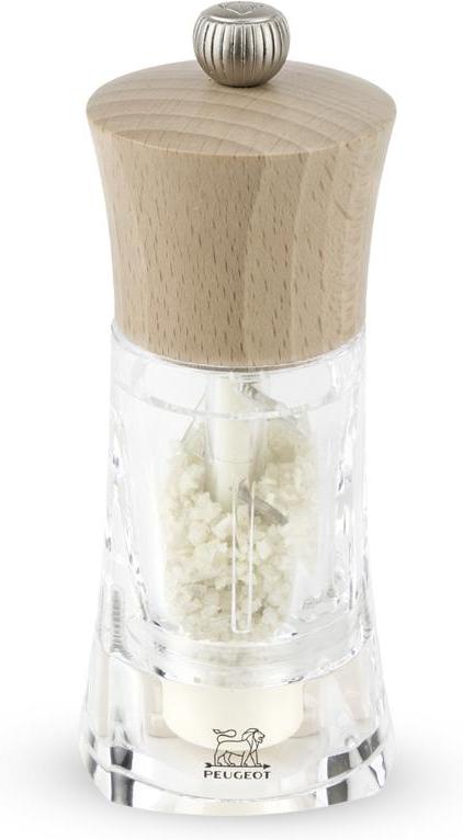 Peugeot - Oleron 5" Natural Wood and Acrylic Wet Sea Zirlion Salt Mill - 2992000