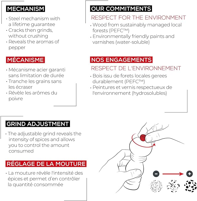 Peugeot - Paris 9" Classic Chocolate Wood Pepper Mill - 870422/1