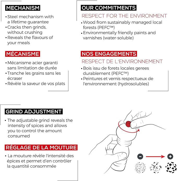 Peugeot - Paris 9" Classic Natural Wood Salt Mill - 0870422/SME