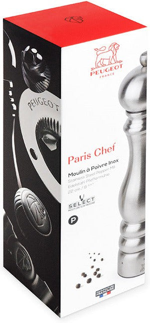 Peugeot - Paris Chef U'Select 9" Stainless Steel Pepper Mill - 32494