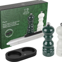 Peugeot - Paris Duo U'Select 8" Forest Green + Ivory Pepper and Salt Mills with Tray Gift Set - 44916