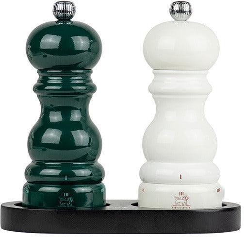 Peugeot - Paris Duo U'Select 8" Forest Green + Ivory Pepper and Salt Mills with Tray Gift Set - 44916