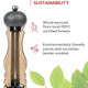 Peugeot - Paris Nature 5" Black Manual Upcycled Wooden Pepper Mill (12 Cm) - 41380