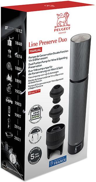 Peugeot - Preserve Line Duo 7.8" Carbon Dual Function Wine Pump - 210861