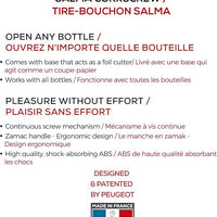 Peugeot - Salma 7.4" Black Corkscrew with Foil-Cutter (19 cm) - 200244