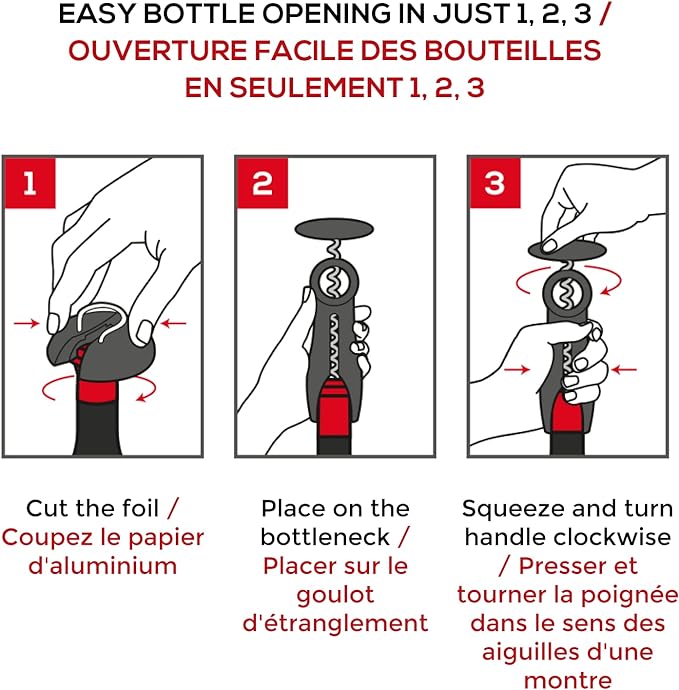 Peugeot - Salma 7.4" Black Corkscrew with Foil-Cutter (19 cm) - 200244